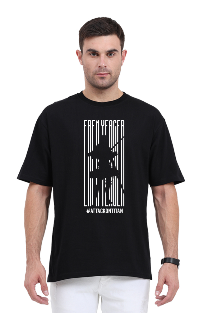 Attack on Titan Silhouette Oversized Drop-Shoulder T-Shirt